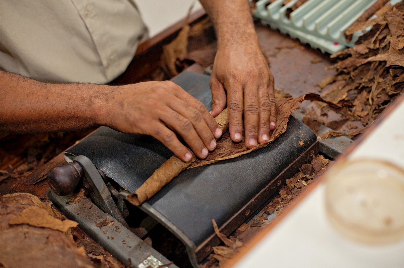 A rustic tobacco display with jars and pipes, highlighting premium products at Tobacco Store Houston.