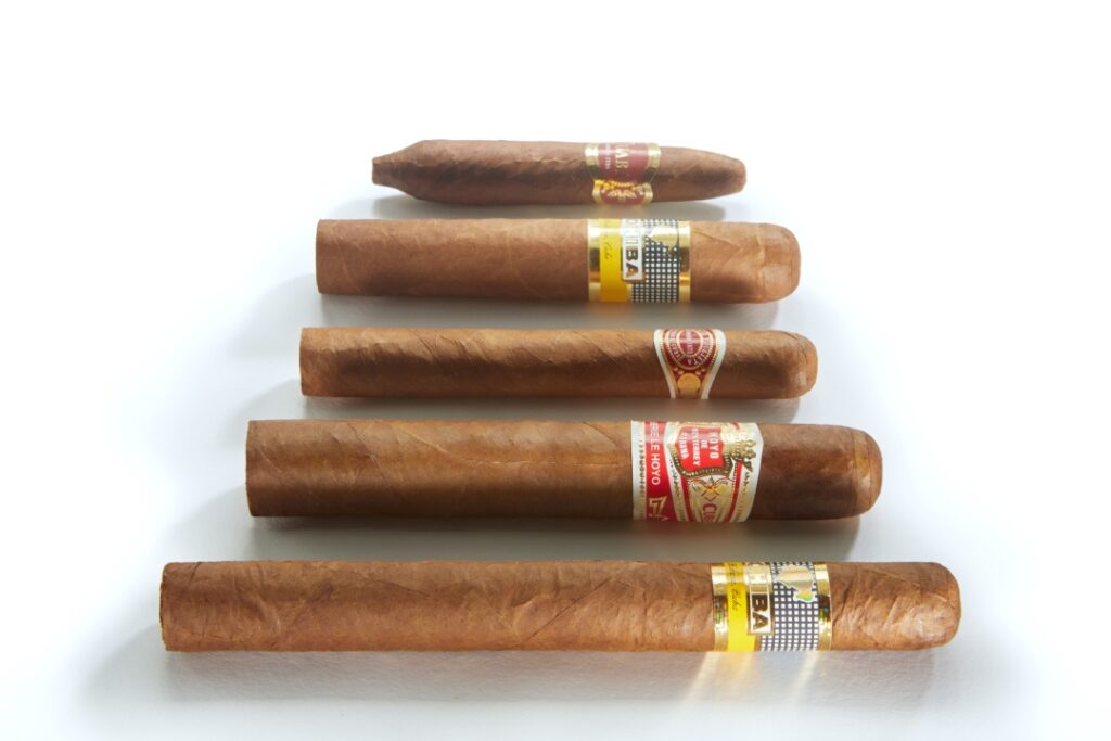 Five premium cigars with bold branding—compare top selections at the leading cigar store in Owasso.
