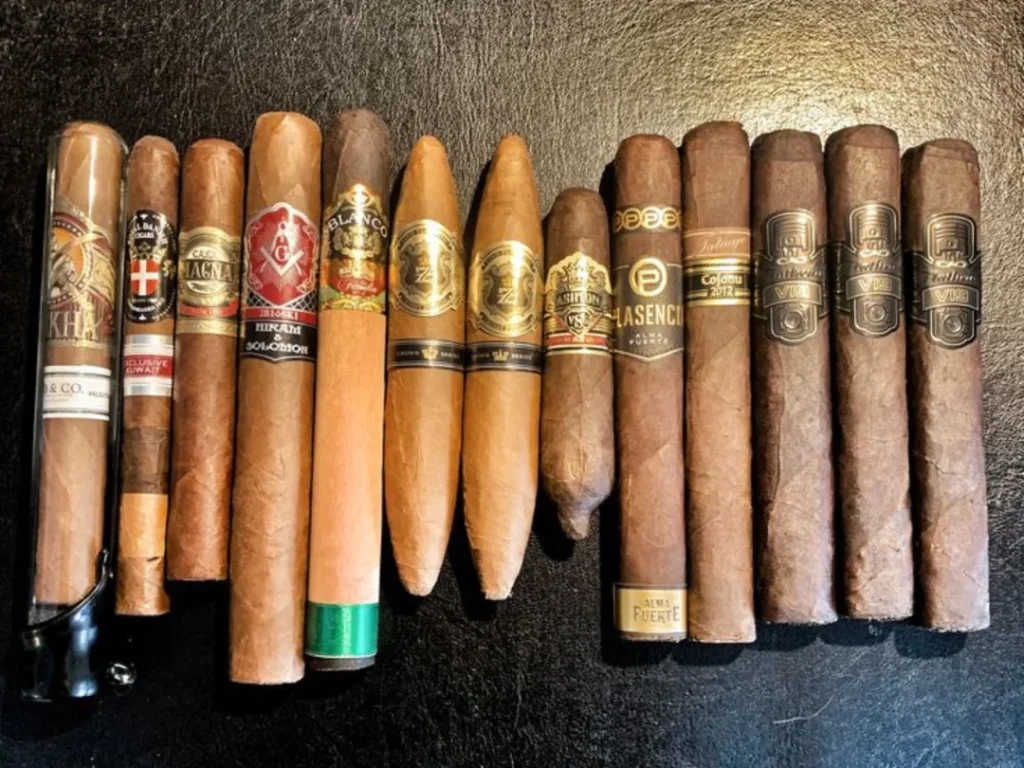 Lineup of high-quality individual cigars including AJ Fernandez, Perdomo, Ascent, and Cohiba varieties, available now at the premier cigar store in Owasso with expert recommendations.