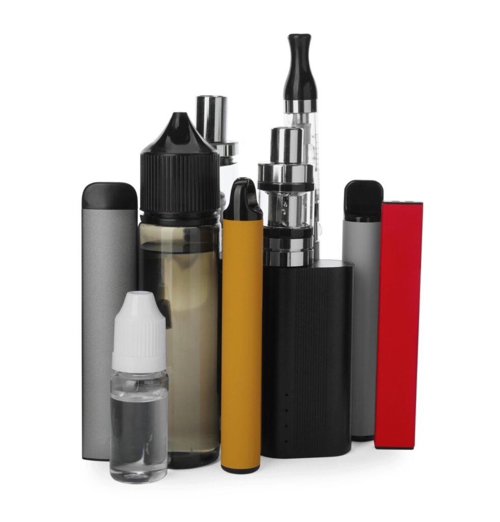 Diverse range of vape devices and e-liquids showcased at a leading vape store in Houston, perfect for vapers.
