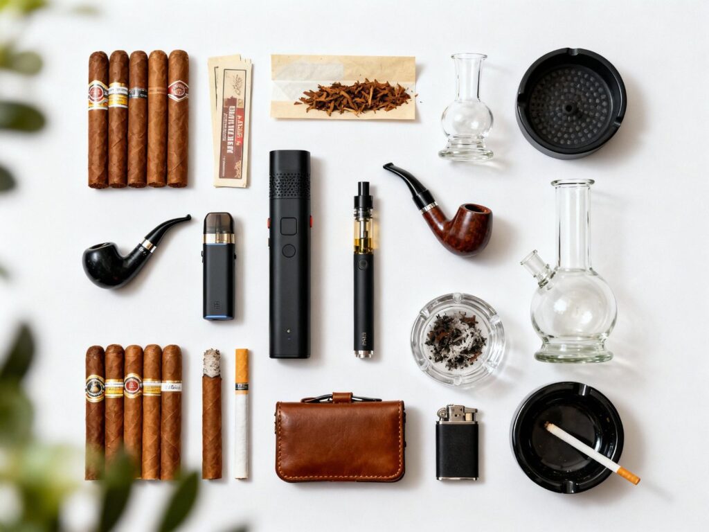 Hand-rolled cigars, classic pipes, bongs, and rolling papers showcased at Cigar Shop Sapulpa – elevate your tobacco ritual today.