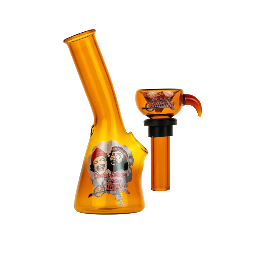 Cheech and Chong Up in Smoke amber glass mini bong at Tulsa head shop