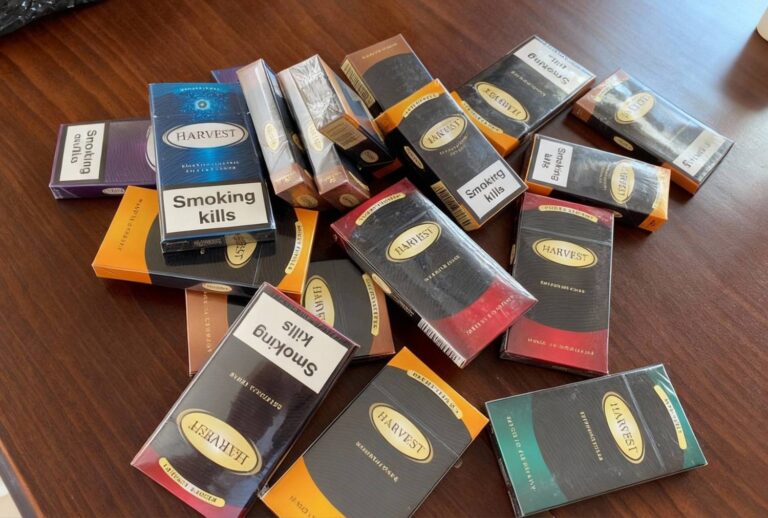 Variety of Harvest premium cigarette packs displayed at Cigar Store Owasso – best selection in town.