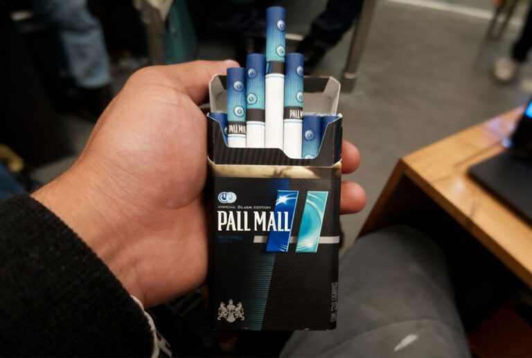 Pall Mall Special Black Edition pack held in hand, premium selection at Cigarette Shop Tulsa