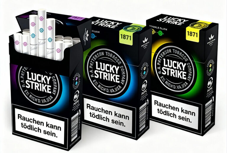 Lucky Strike Click & Double Click capsule cigarettes displayed at Tobacco Store Broken Arrow.