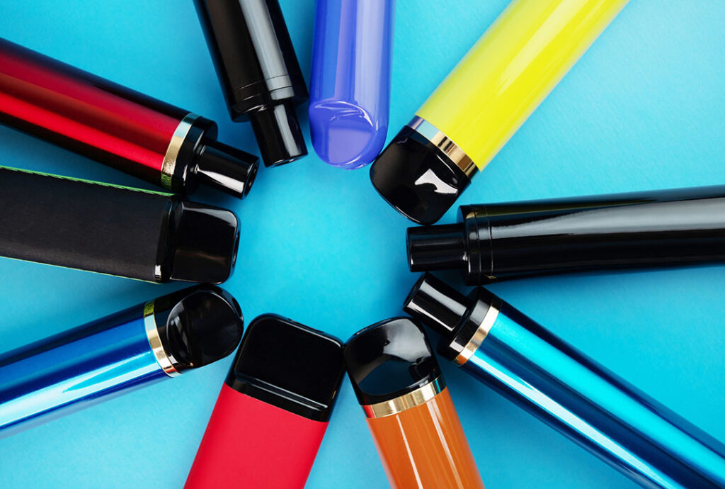 Checking out the latest high-puff disposable vapes Tulsa selection at a premier local vape shop and store.