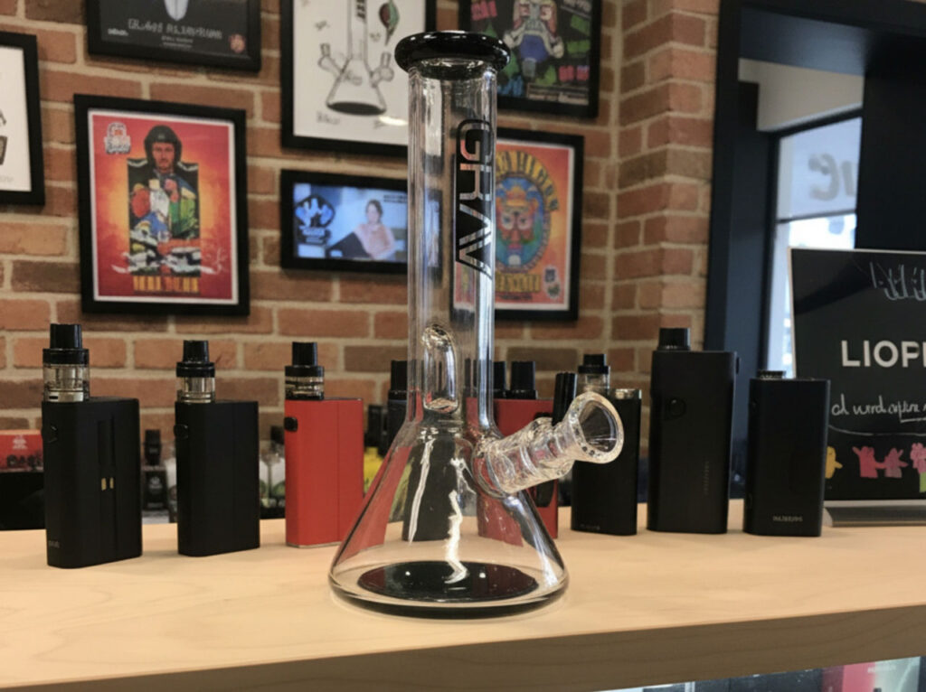 Premium clear beaker base water glass pipes Sapulpa featuring a classic design and smooth filtration for enthusiasts.