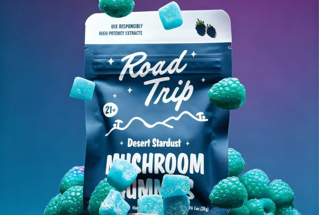 Road Trip Desert Stardust Mushroom Gummies now at your favorite Delta 8 Store Owasso