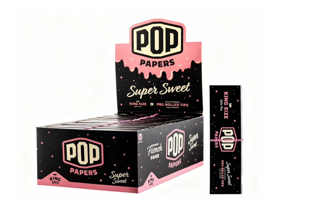 POP Papers Super Sweet king size with pre-rolled tips – top flavored rolling papers Tulsa selection
