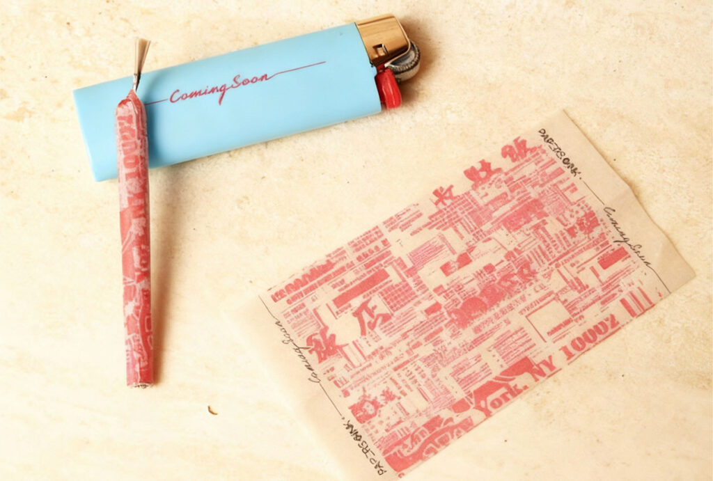 Coming Soon NYC pink artistic rolling papers Tulsa with matching lighter – Cloud Chaserz exclusive