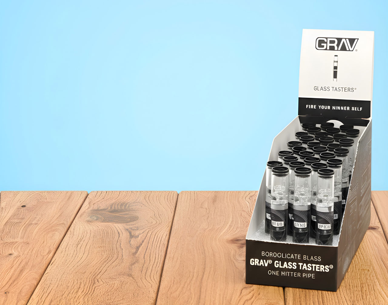 GRAV glass hookah stem and taster kit with silicone grommets available at a premier head shop Tulsa residents trust.