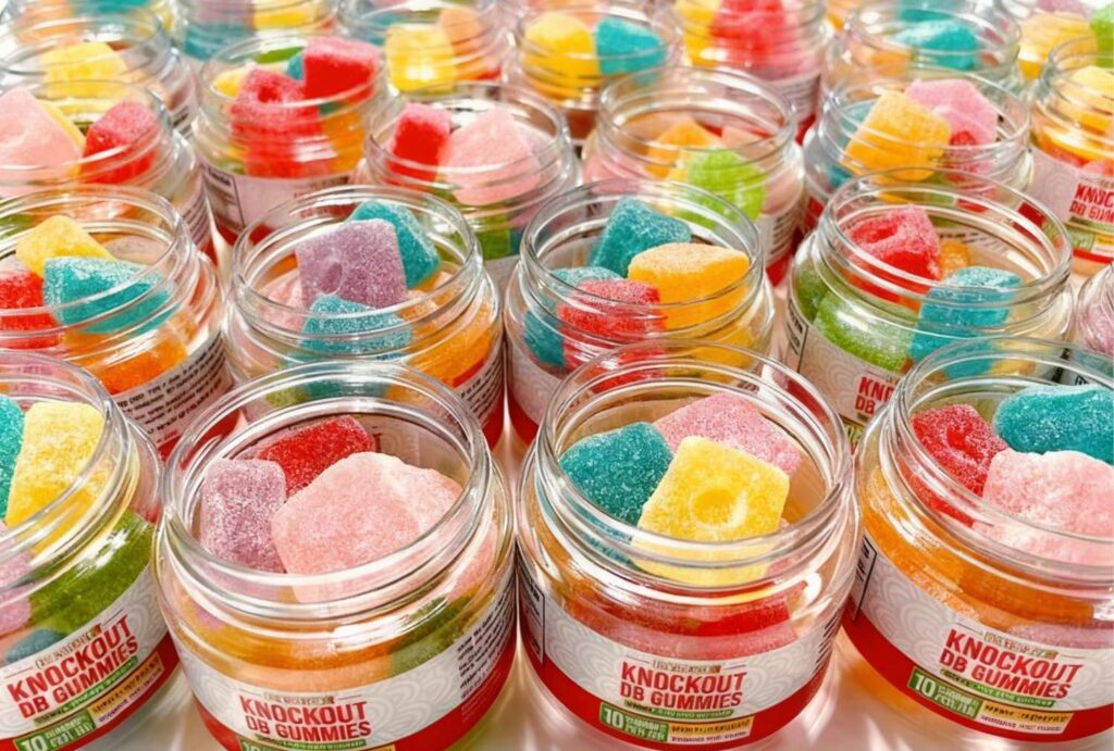 Knockout Delta 8 Gummies jars fully stocked – best delta 8 edibles Owasso at N20