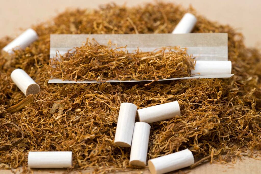 Roll-your-own supplies, including loose tobacco, rolling papers, and filters at tobacco shop Tulsa.
