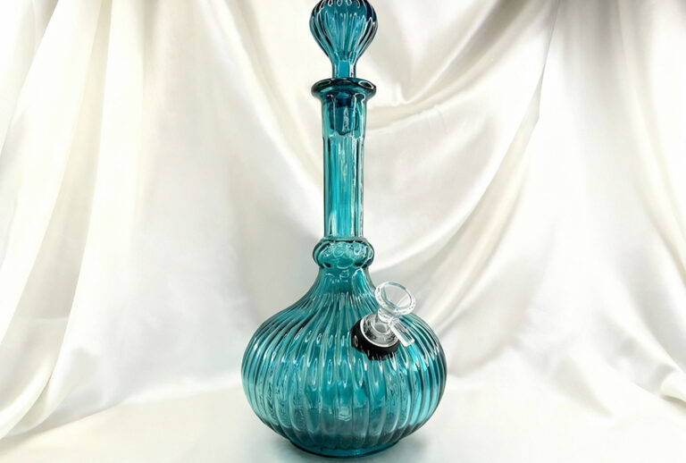Stunning blue ribbed unique water bongs available now at your local Glass Pipes Sapulpa store.