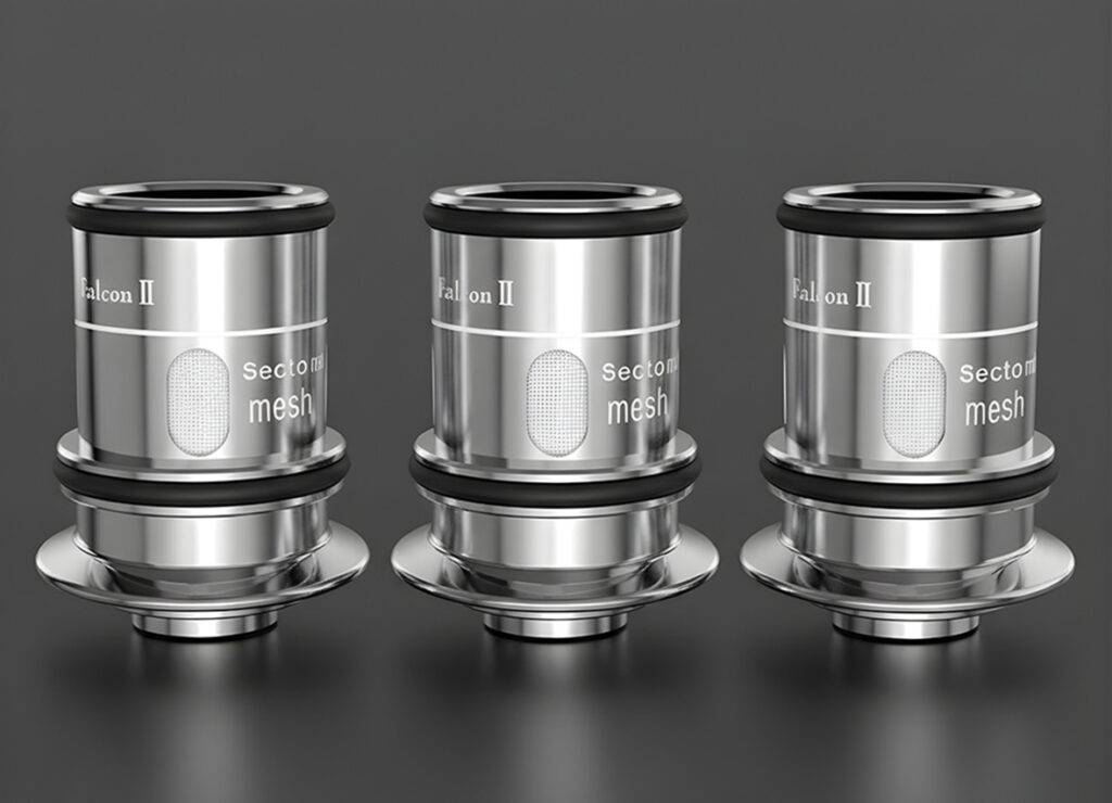 Three Falcon II Sector Mesh coils for clear flavor, a top choice for quality Vape Supplies Tulsa enthusiasts. 