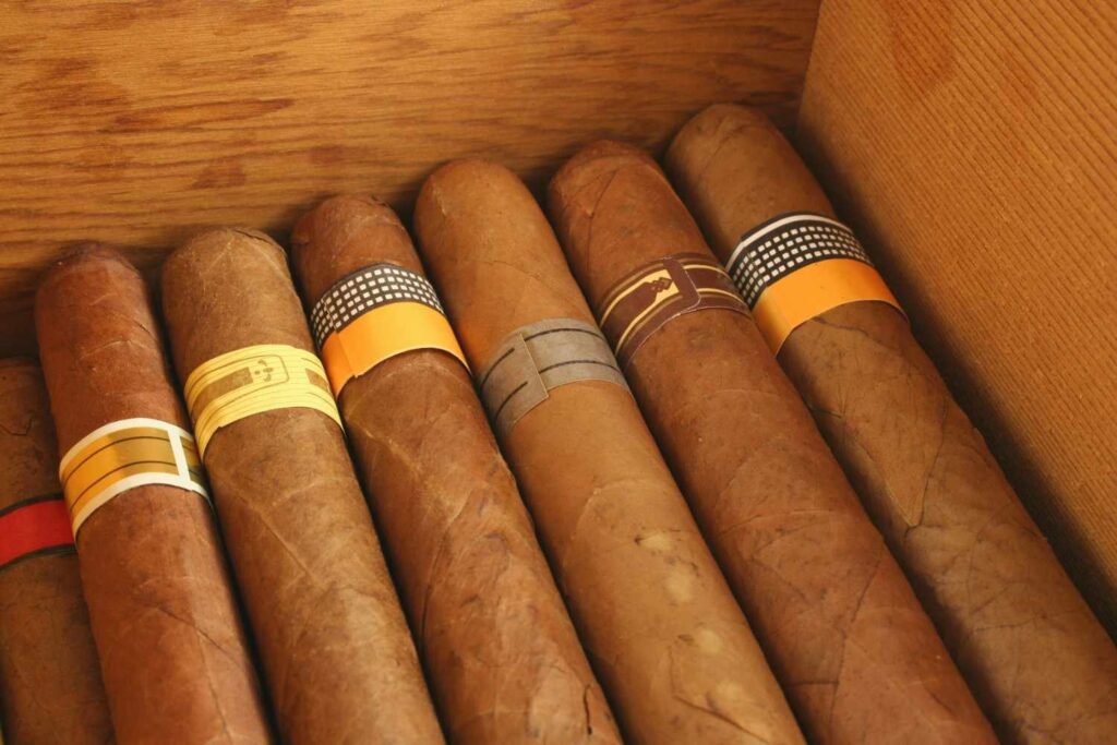 Premium selection of hand-rolled cigars available at a top-rated cigar and cigarette shop Houston location. 