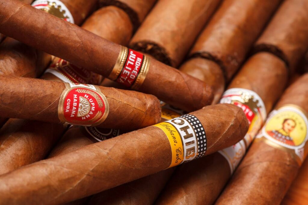 Assorted luxury Romeo y Julieta and Cohiba Habana cigars available at this premier cigar shop Sapulpa destination. 