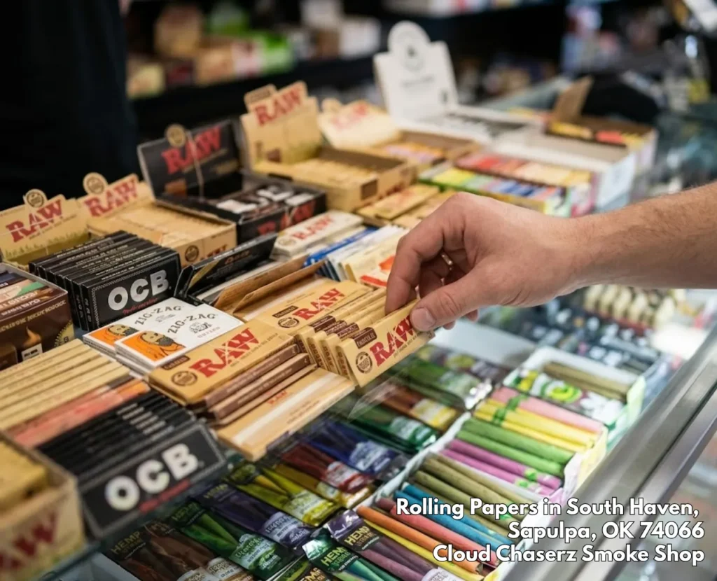 A wide selection of premium smoking accessories and popular rolling papers Sapulpa customers shop for at our store