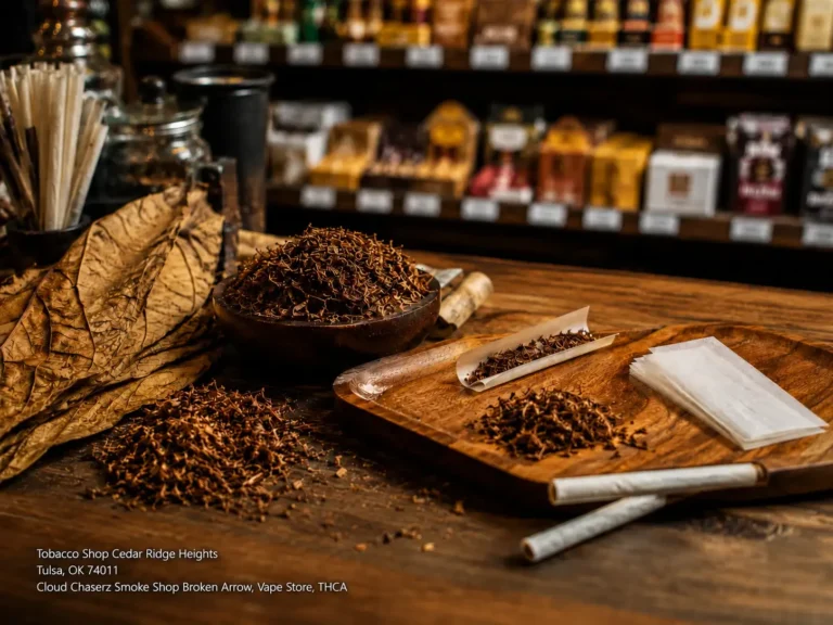 Premium loose leaf rolling tobacco at Cloud Chaserz, a tobacco shop Broken Arrow vape store in Tulsa, OK 74011