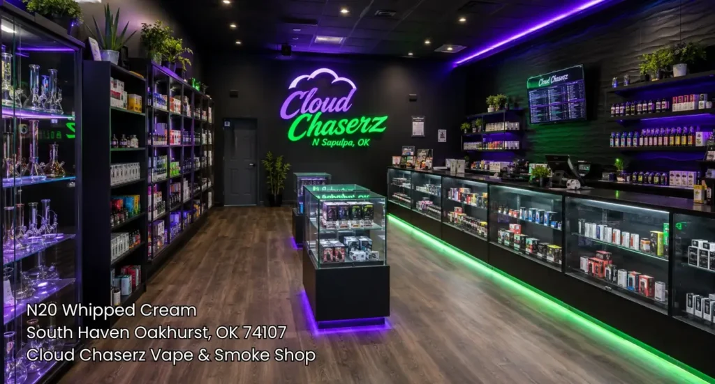 Modern store showroom displaying top supplies like n20 whipped cream Sapulpa residents rely on for quality.